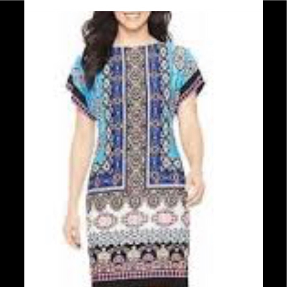 Studio One Multi Colored  Shift Dress